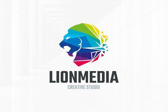 Lion Globe Logo - Lion Media Logo Template ~ Logo Templates ~ Creative Market