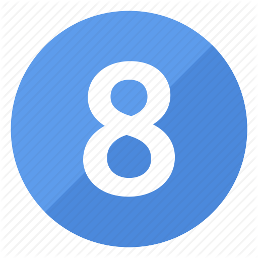 Blue Circular Logo - Blue, circle, circular, eight, number, round icon