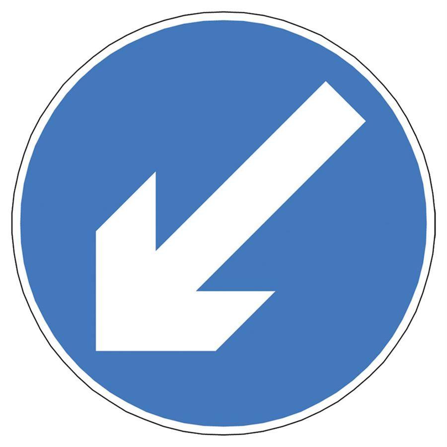 Blue Circular Logo - Arrow Blue Circular Traffic Management Sign - PF Cusack