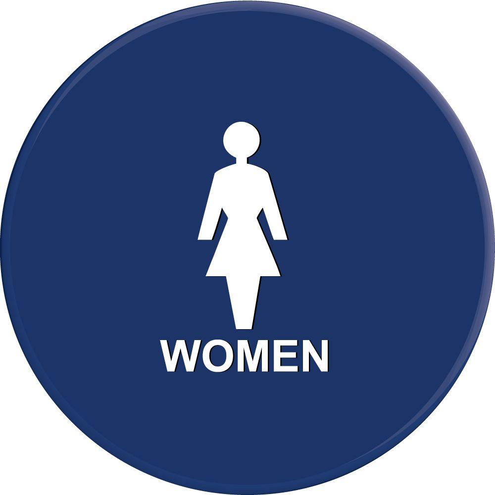 Blue Circular Logo - Lynch Sign 12 in. Blue Circle with Women Symbol Sign-WR- 8 - The ...