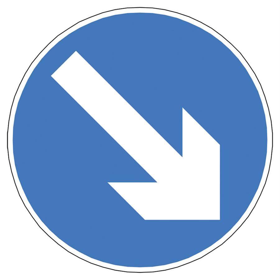Blue Circular Logo - Arrow Blue Circular Metal Road Sign Plate