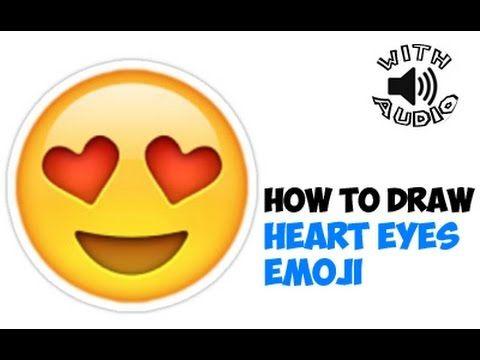 Eyes Emoji Logo - Drawing: How to Draw Heart Eyes Emoji or Love Emoji - YouTube