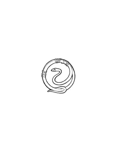 Snake Circle Logo - DEPOSIT for small Mucha symbol - snake — David Allen