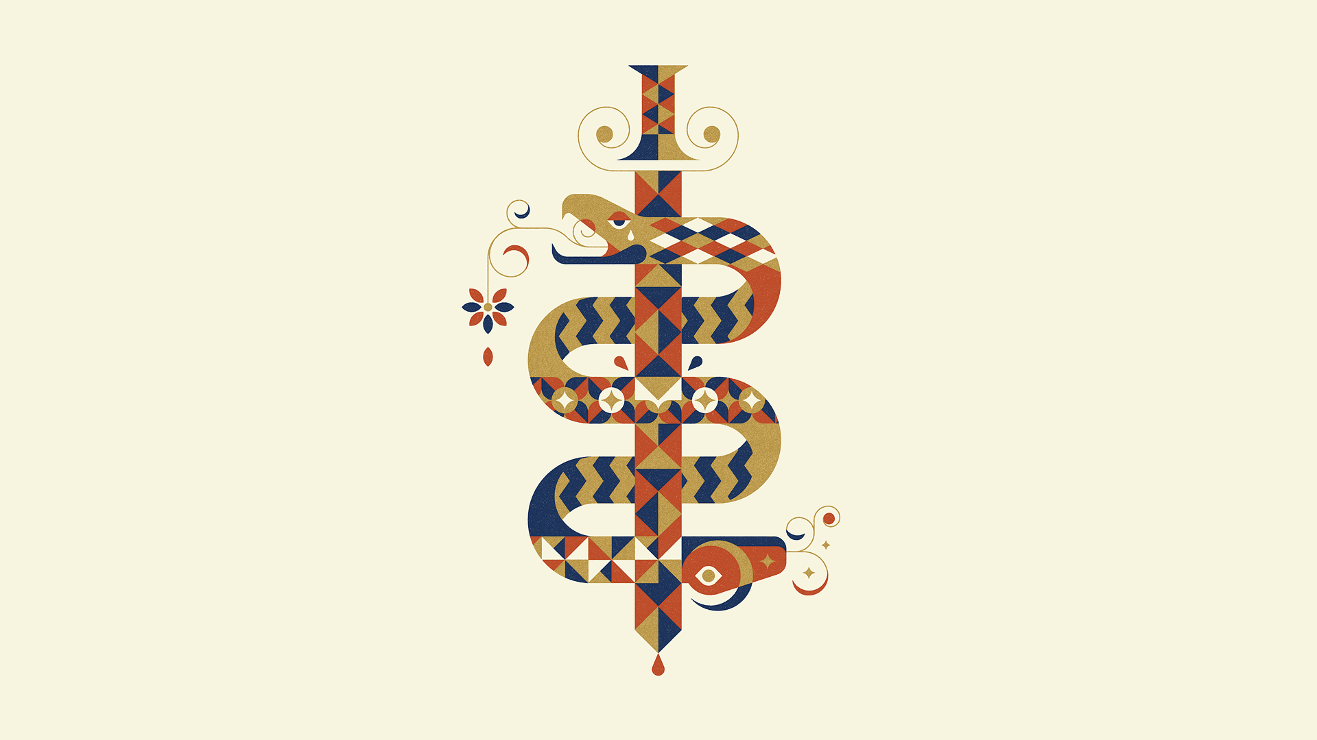 Snake Circle Logo - Wallpaper : illustration, minimalism, text, logo, snake, sword ...