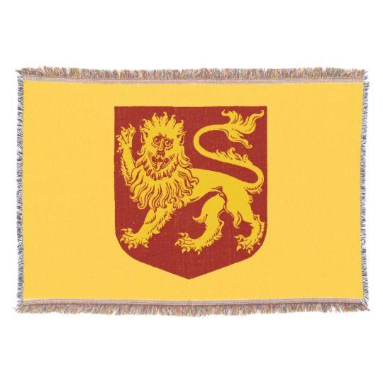Red Shield Animal Logo - Golden Lion on Red Shield Heraldry Throw Blanket. Zazzle.co.uk
