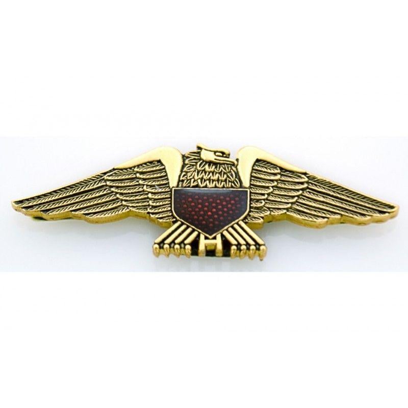Red Shield Animal Logo - Gold Eagle Emblem With Red Shield 316A2 ChromeWorld.com
