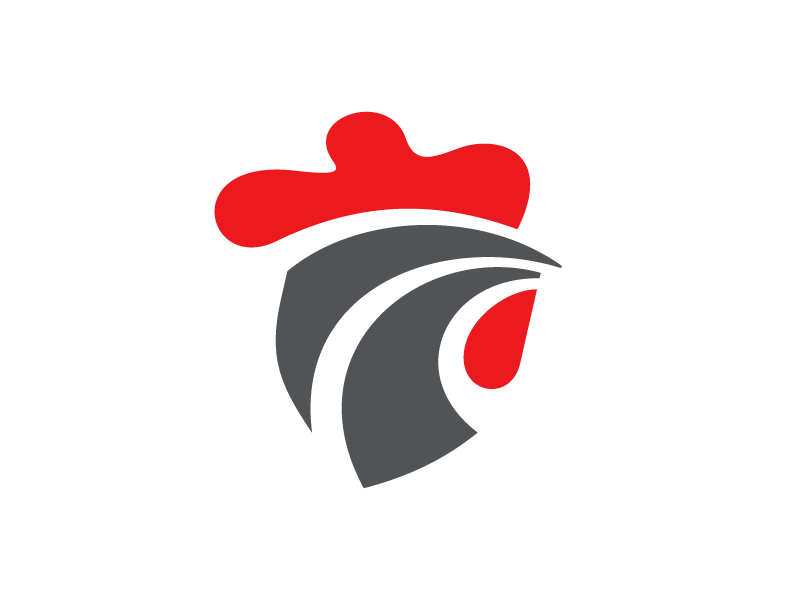 Red Shield Animal Logo - Chicken Shield