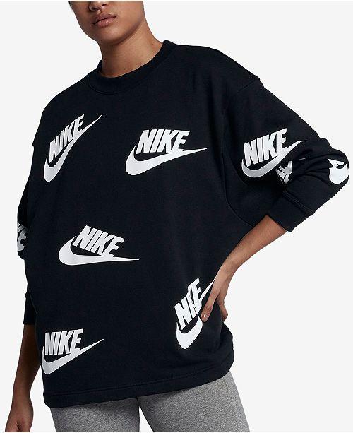 Macy's App Logo - Nike Sportswear Futura Logo-Print Long-Sleeve Top - Tops - Women ...