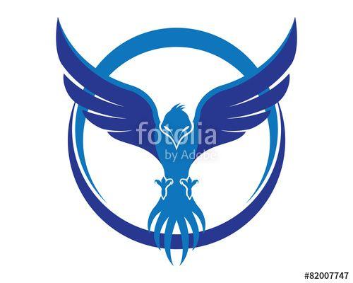 Blue Hawk Logo - Falcon, Eagle, Hawk Logo Stock Image And Royalty Free Vector Files