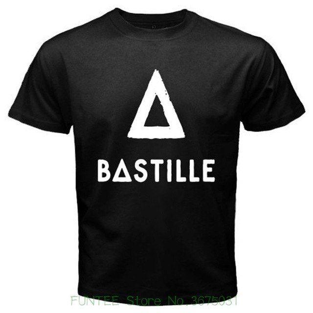 Bastille Black and White Logo - Short Sleeve Mens Formal Shirts New Bastille English Rock Band Logo ...