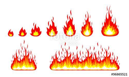 Fire Flames Logo - set of fire, flame, vector fire logo design, Stock image