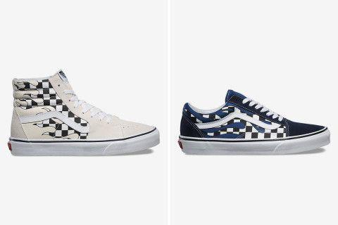 Crazy Checkerboard Vans Logo - New Vans Pack Mixes Checkerboard and Flame Patterns