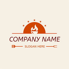 Orange Semicircle Logo - Free Fire Logo Designs | DesignEvo Logo Maker