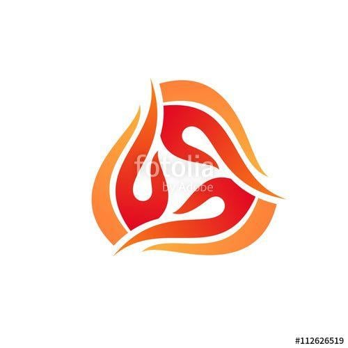 Fire Flames Logo - Fire flames logo. Flame icon. Fire loop icon. Stock image