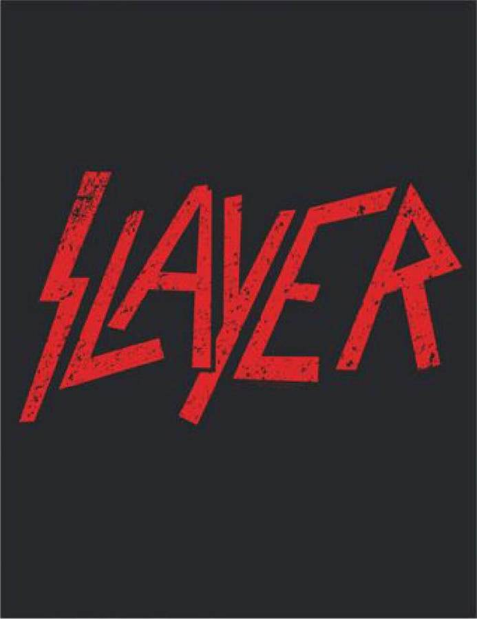Black and Red Band Logo - Slayer Logo Men's Gray Vintage T-shirt | Rocker Rags