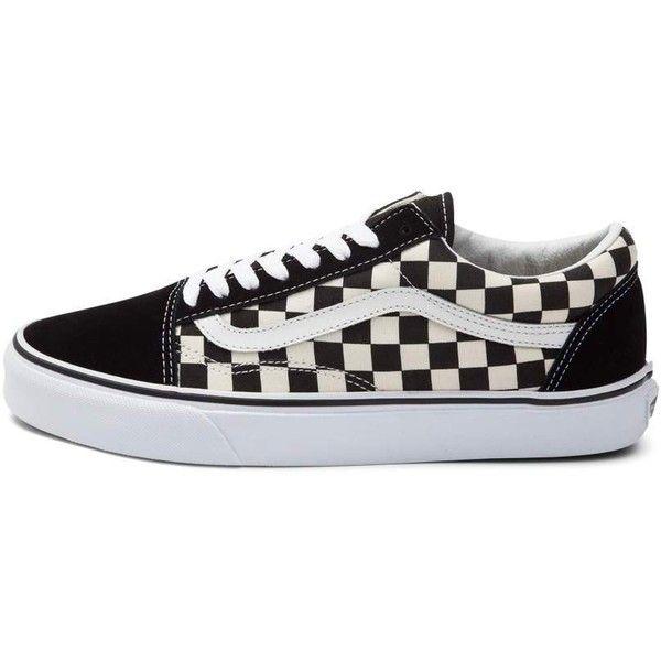 Crazy Checkerboard Vans Logo - Vans Old Skool Chex Skate Shoe ($99) ❤ liked on Polyvore featuring