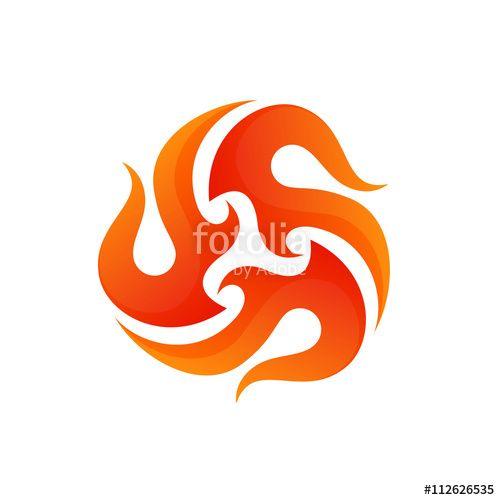 Fire Flames Logo - Fire flames logo. Flame icon. Fire loop icon.