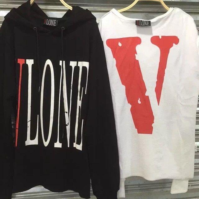 Brnd Vlone Logo - high fashion hoodie men brand clothing kpop clothes vlone box logo
