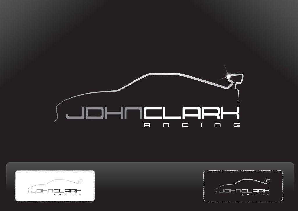 Sleek Car Logo - John Clark Racing Company Logo Design