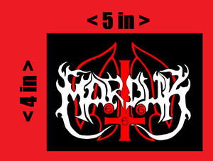 Red and Black Band Logo - MARDUK BAND LOGO STICKER - Black metal Death - Sweden 666 Hail Satan ...