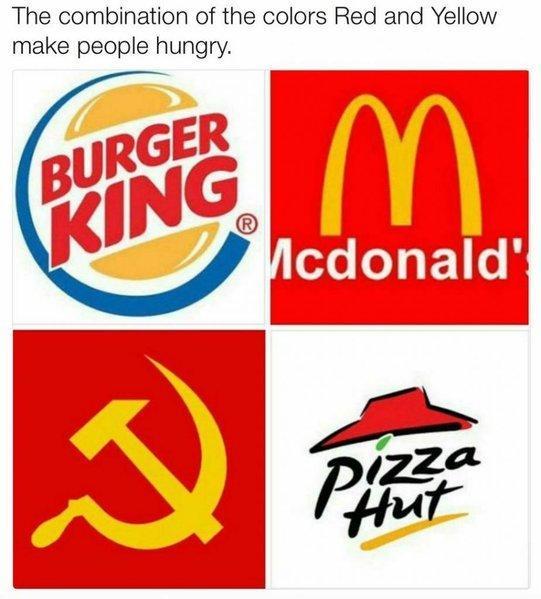 Red and Yellow Logo - The combination of the colors Red and Yellow make people hungry. : funny