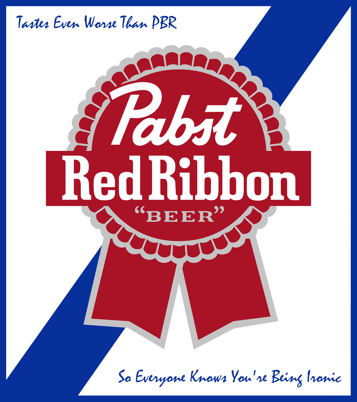 Red and Blue Ribbon Logo - Things Nobody Cares About