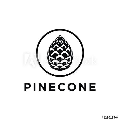 Pine Cone Logo - Pinecone logo vector this stock vector and explore similar