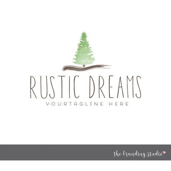 Rustic Tree Logo - pine tree logo tree logo rustic logo pine cone logo tree logo | Etsy