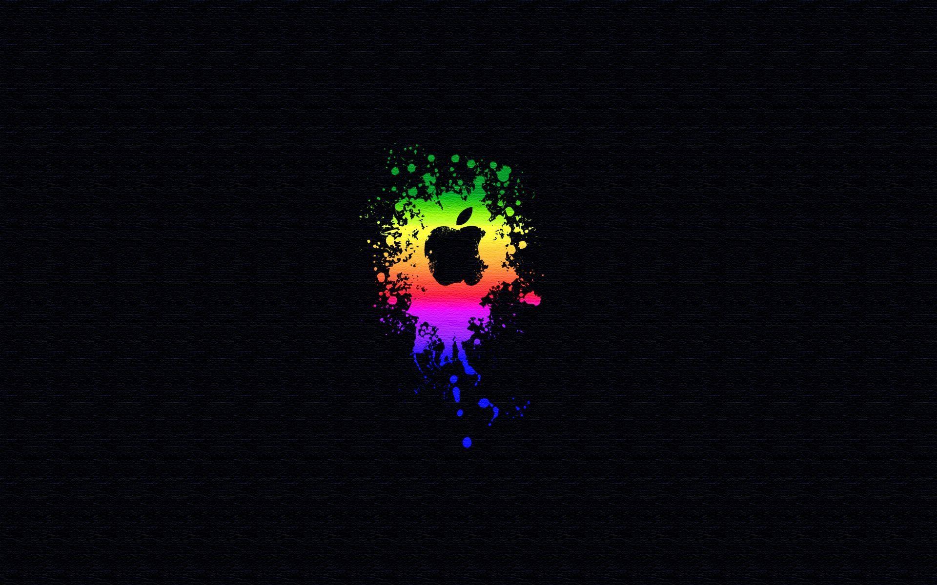 Rainbow Splash Logo - Rainbow Apple logo color pop. Litir iðnteiknung. Apple, Apple