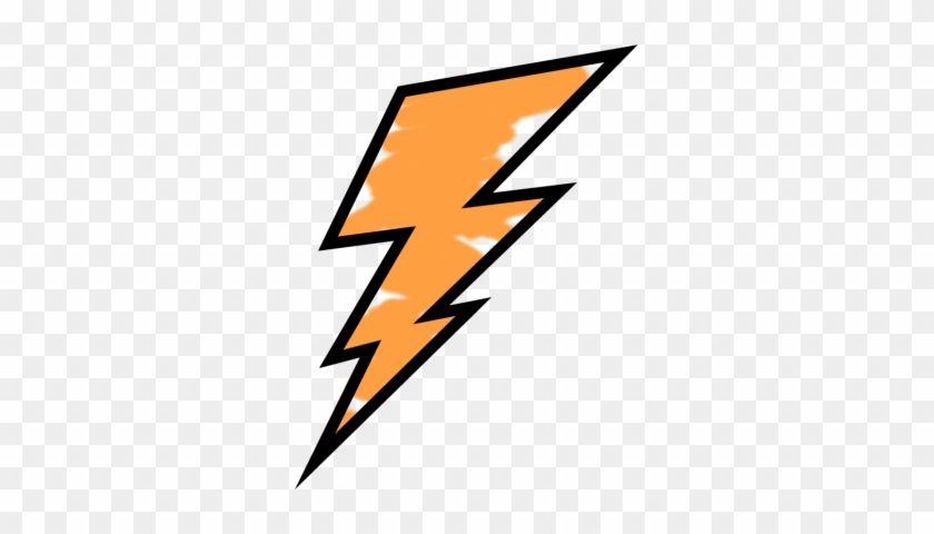Lightning Bolt Logo - Orange Painted Lightning Bolt - Orange Lightning Bolt Logo - Free ...