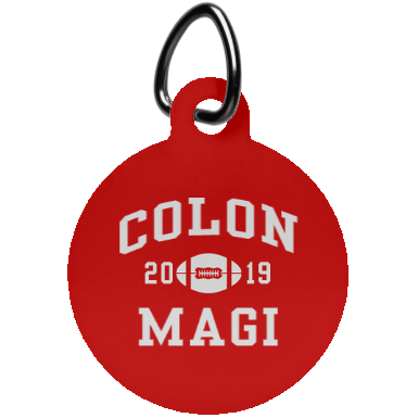 White Circle Red Colon Logo - Colon High School Accessories Pet Custom Apparel and Merchandise