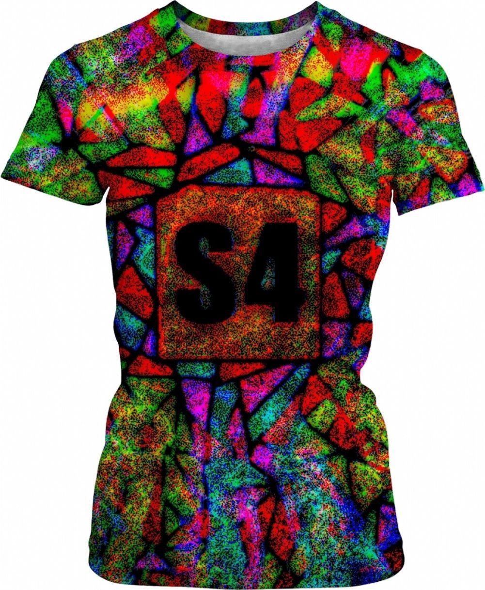 Rainbow Splash Logo - S4 Rainbow Splash Pixel Custom Women's T-Shirt | S4 Women's T-Shirts ...