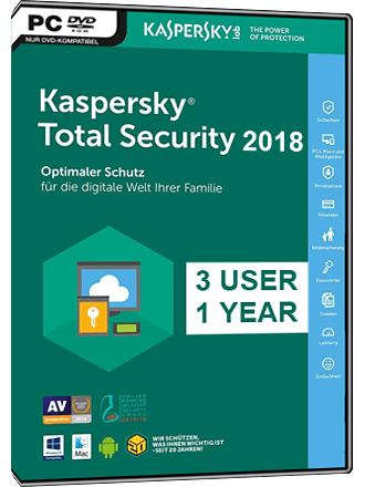 Kaspersky 2018 Logo - Buy Kaspersky Total Security 2018 Key, 3U1Y - MMOGA