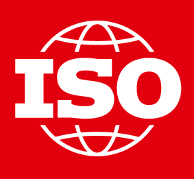 Orange and Red Logo - ISO name and logo