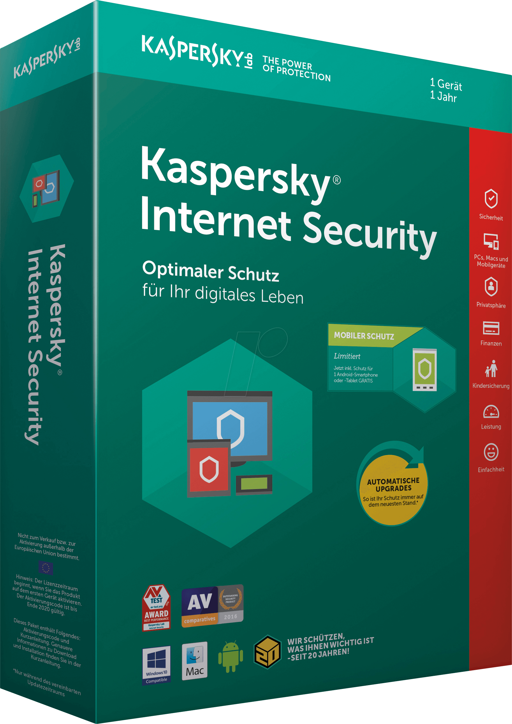 Kaspersky 2018 Logo - KAS IS2018 AND: Kaspersky Internet Security 2018 + Android Sec. at
