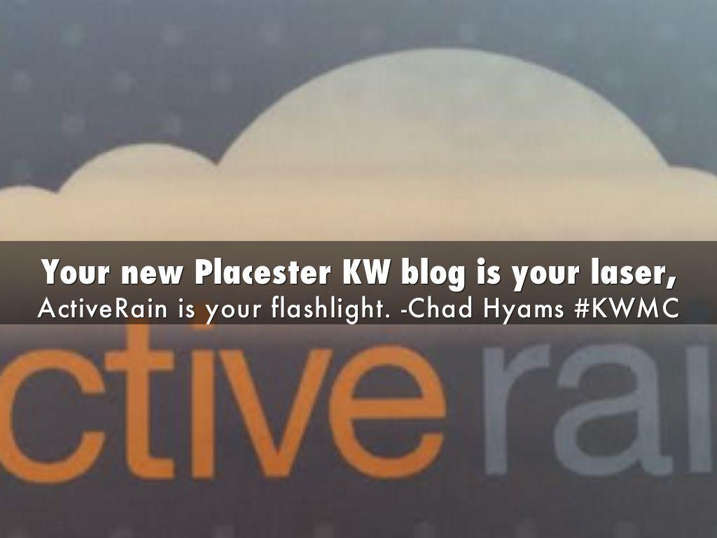 ActiveRain Logo - Your new Placester KW blog is your laser. Active Rain