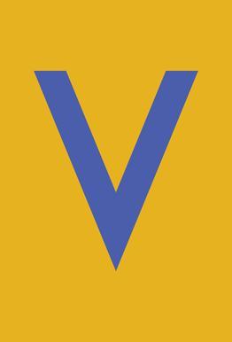 Blue and Yellow V Logo - Yellow Letter V as Poster