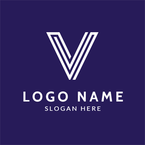 Blue and Gold V Logo - 400+ Free Letter Logo Designs | DesignEvo Logo Maker