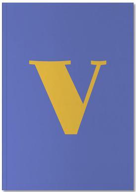 Blue and Yellow V Logo - Blue Letter V as Poster by JUNIQE | JUNIQE UK