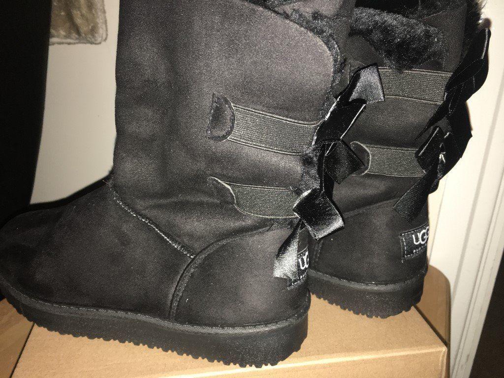 New UGG Logo - Brand new black faux fur ankle boots (with UGG logo) Size 4 UK | in ...