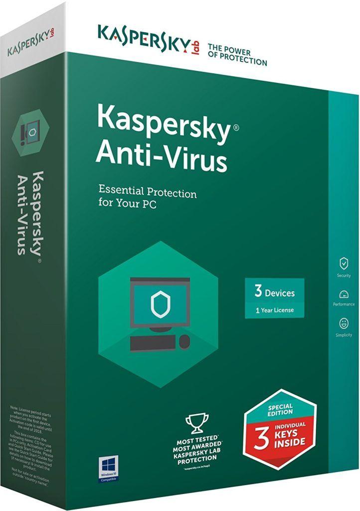 Kaspersky 2018 Logo - KASPERSKY ANTI VIRUS 2018 4 USER 1 YEAR DVD ENG