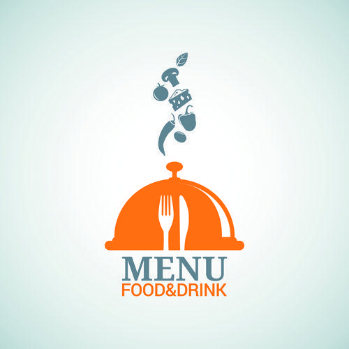 Food and Drink Logo - Food with drinks menu logo vector Free vector in Encapsulated ...