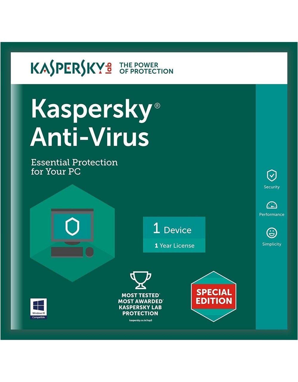 Kaspersky 2018 Logo - KASPERSKY ANTI VIRUS 2018 1+1 Free