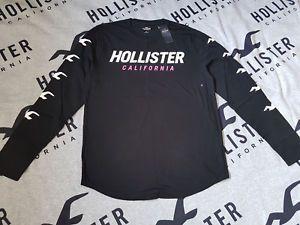 Black Hollister Logo - New Men's Hollister Logo Graphic Tee Size M Black T-Shirt | eBay