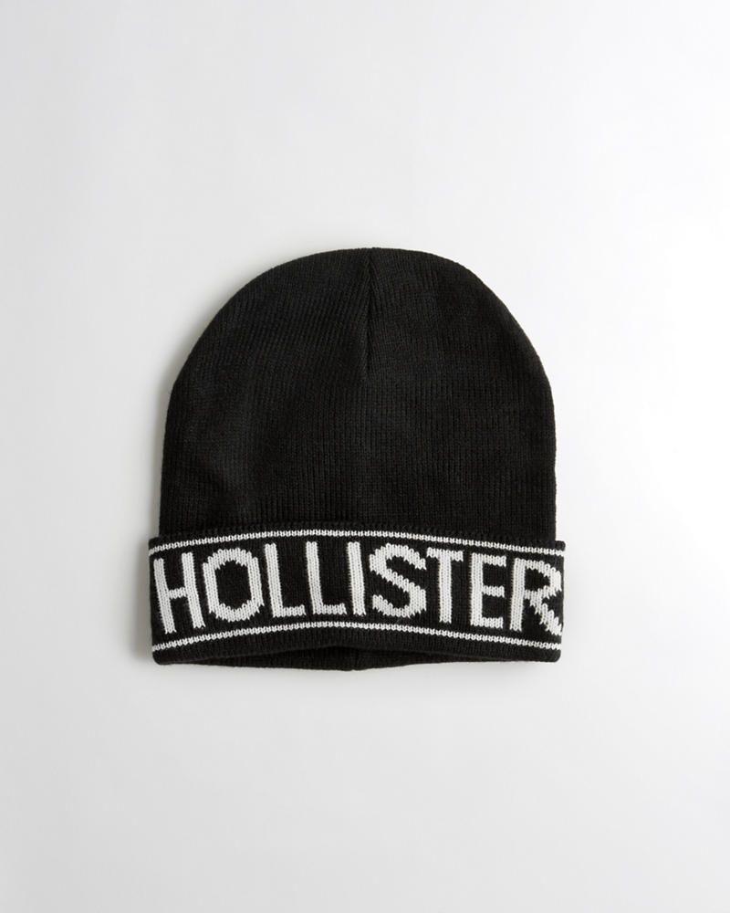 Black Hollister Logo - Hollister Logo Beanie | Hollister Gift Guide | HollisterCo.com