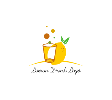 Food and Drink Logo - Lemon drinks food glass vector logo download | Vector Logos Free ...