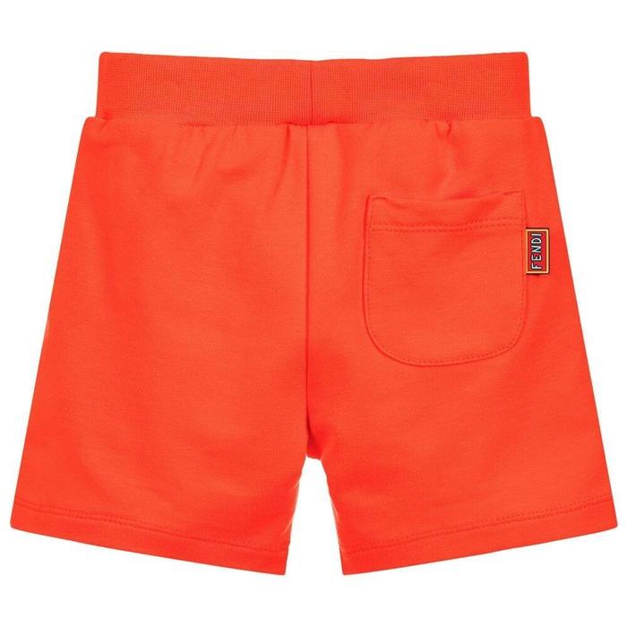 Orange and Red Logo - Fendi Baby Boys Orange Logo Short