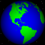 Spinning Globe Logo - Animated GIF Image