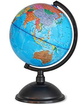 Spinning Globe Logo - World Globe for Kids - 8 Inch Globe of World Perfect Spinning Globe ...