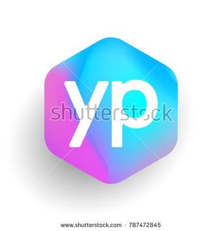 YP Logo - Letter YP logo in hexagon shape and colorful background, letter ...